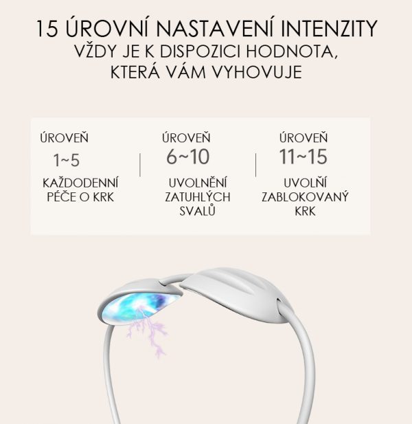 Masážní přístroj pro uvolnění krčních svalů TENS EMS BeautyRelax Slim